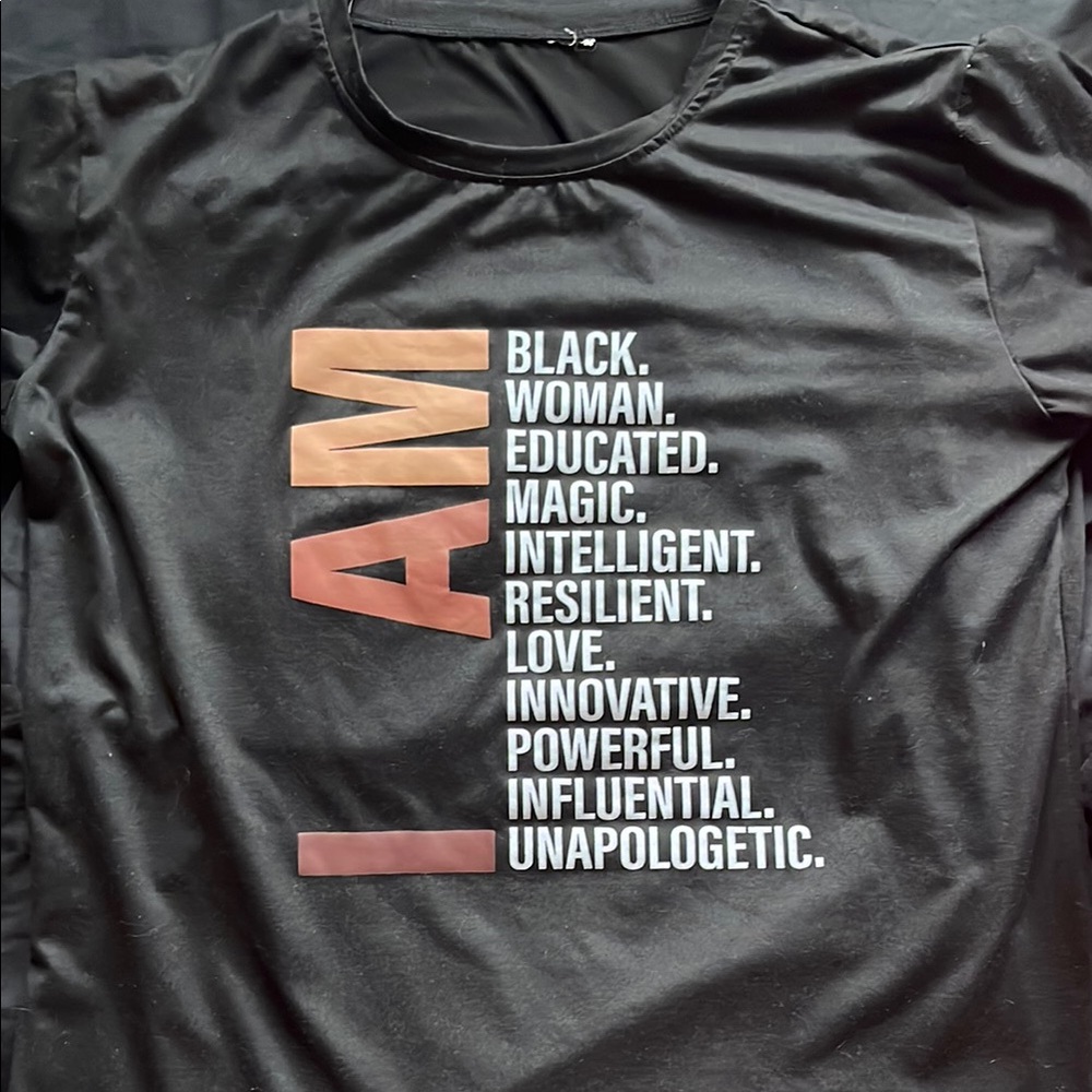 Black Graphic T-Shirt with Bold Statement